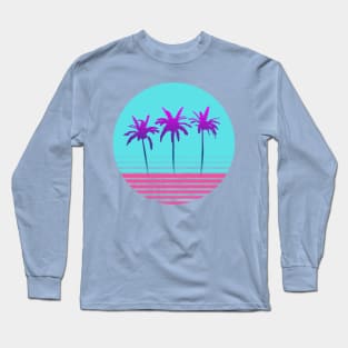 Summer Synth Tropical Vibes Tee! Long Sleeve T-Shirt